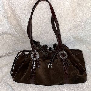 Authentic Brown Suede Brighton Shoulderbag